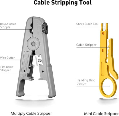 Cat7 RJ45 Crimping Tool, Ethernet Crimping Tool Kit - Image 5