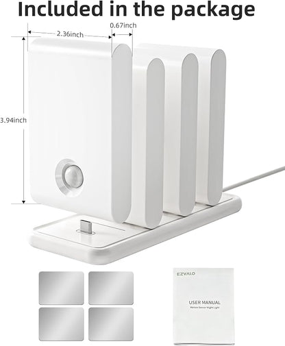 EZVALO Motion Sensor Night Lights, Rechargeable 1500mAh LED Stair Lights - Image 9