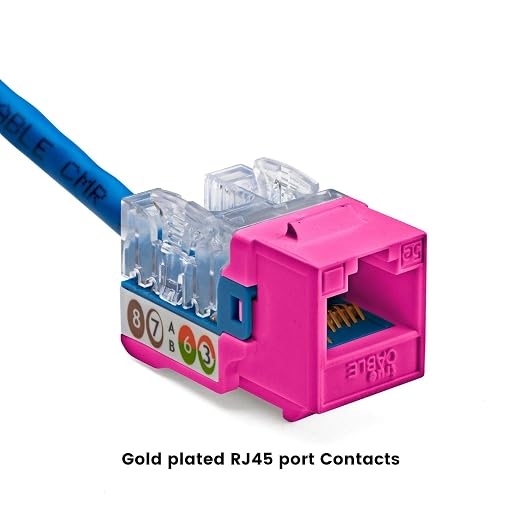 trueCABLE Cat5e Keystone Jack, Unshielded, 90 Degree Punch-Down, PoE++ 100W - Image 6