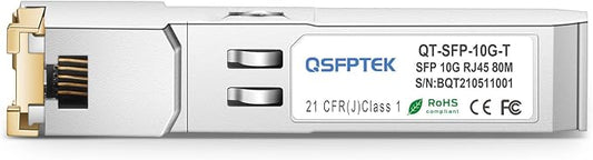 QSFPTEK 10G SFP+ RJ45 Module, 10Gbe Mini-GBIC 10 Gigabit SFP to rj45 Module - Image 2