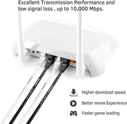 Cat 7 Ethernet Cable 1 ft 6 Pack Cat7 Flat Shielded Ethernet Patch Cables - Image 7