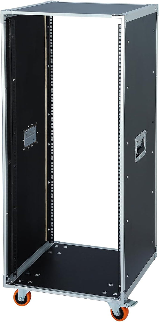 AV Gear Rack 24U Home Audio & Video Stage Stereo Equipment Storage Cabinet by WikrOck
