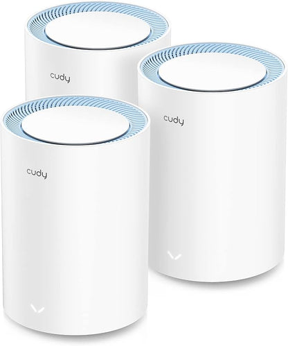 Cudy M1200 3-Pack AC1200 Whole Home Mesh WiFi System, 2.4GHz 5GHz Dual Band by Cudy