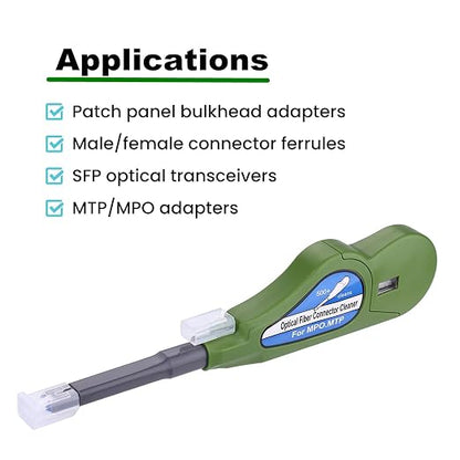 Fiber Optic Cleaner for MTP/MPO Connector, Optical Connector Cleaner Over 500 - Image 5