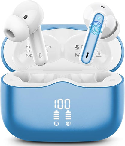 Wireless Earbuds, New Wireless Earphones HiFi Stereo Deep Bass 40H Playtime by XINWLD