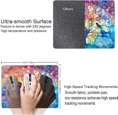 Mouse Pad, Cute Mouse Mat for Women, Square Waterproof Non-Slip Rubber Base - Image 3