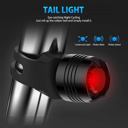 VLOXO Bike Speedometer with LED Bike Light, IP65 Waterproof Bicycle Odometer - Image 6