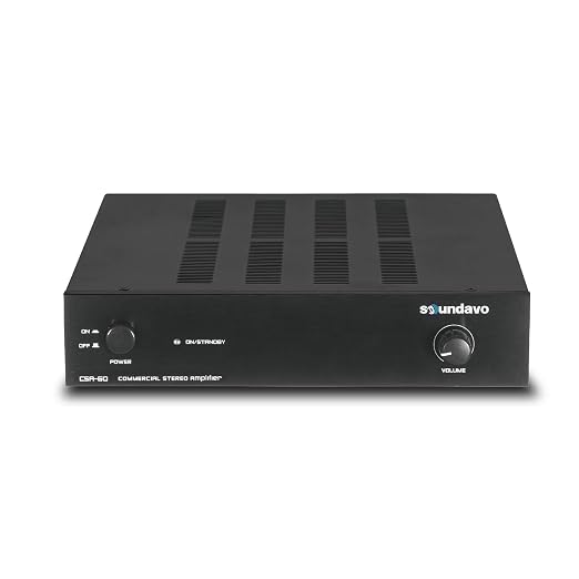 CSA-60 Stereo Amplifier for Home Audio, Residential and Commercial Installation by Soundavo