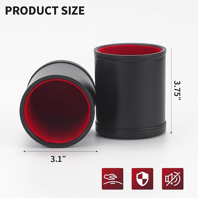 5 Pack PU Leather Dice Cup Set - Image 5