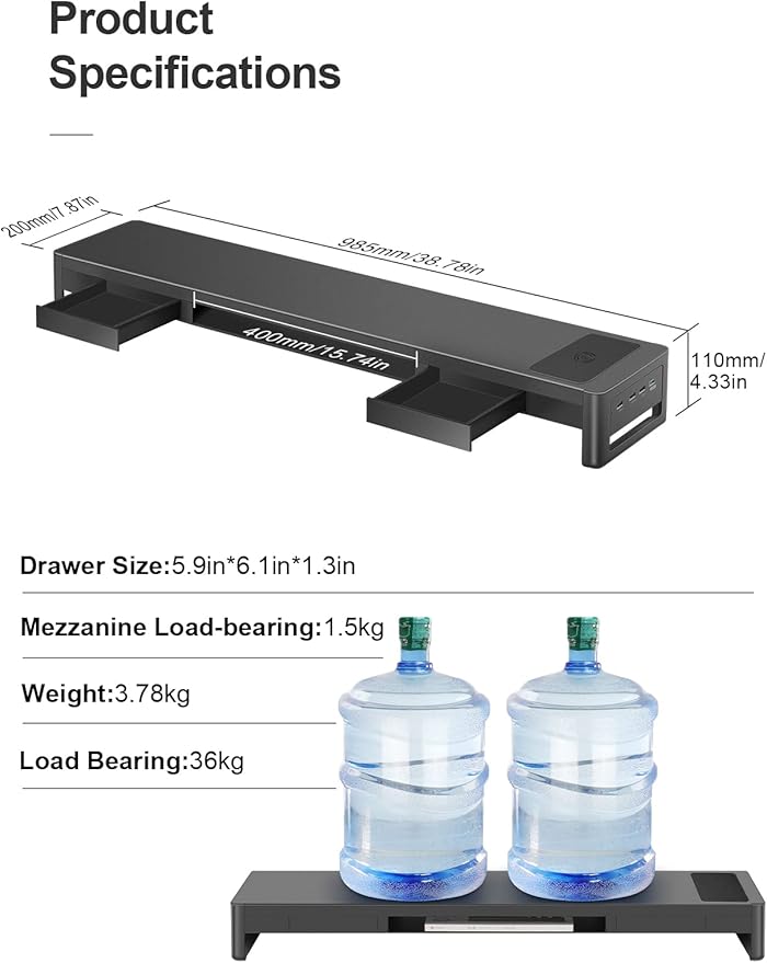meatanty Dual Monitor Stand Riser - Image 6