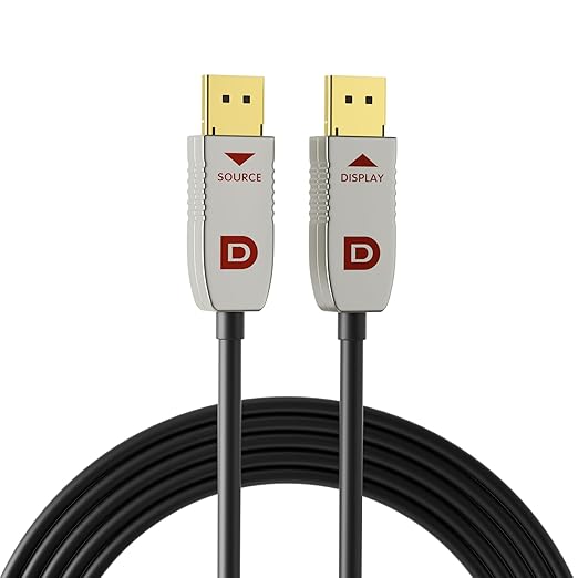 RUIPRO DisplayPort Cable 1.4, 8K Fiber Optic DP Cable 65ft, Supports 32.4Gbps by RUIPRO-ProfessionalQualityVideoandAudioYouCanSeeandHear