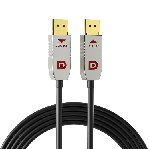 RUIPRO DisplayPort Cable 1.4, 8K Fiber Optic DP Cable 40ft, Supports 32.4Gbps by RUIPRO-ProfessionalQualityVideoandAudioYouCanSeeandHear