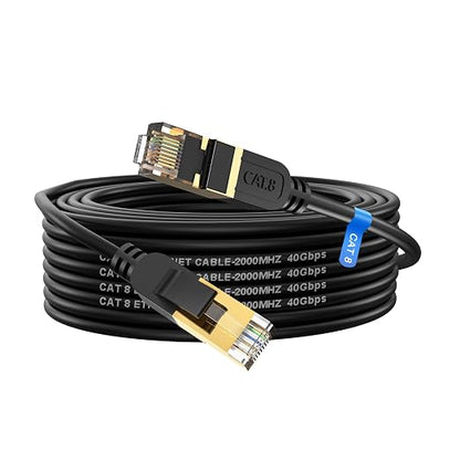 Cat 8 Long Ethernet Cable, 35FT High Speed Heavy Duty 26AWG Cat8 LAN Network by Unknown
