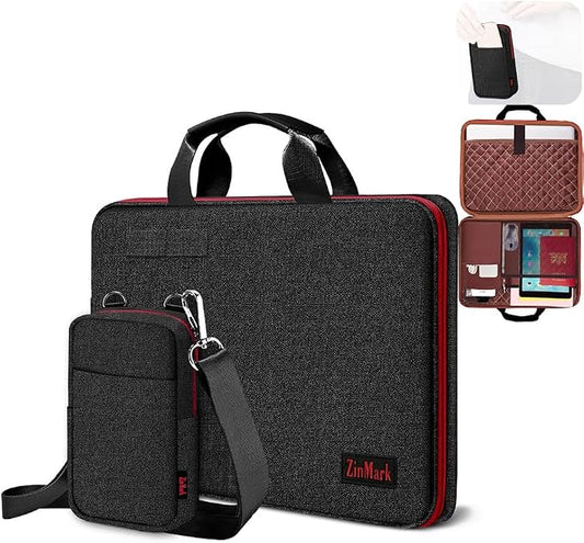Laptop Case 15.6 Inch Briefcase Military-Grade Protection by ZinMark