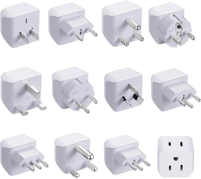 Ceptics World Travel Adapter Set - 2 in 1 USA to Europe by Ceptics