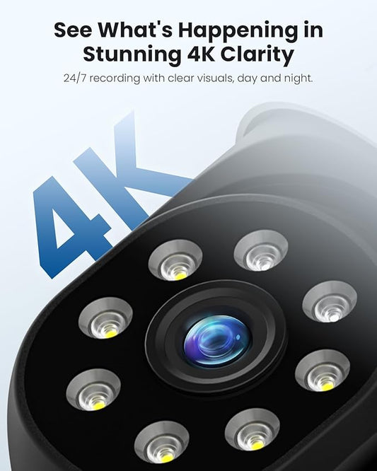 Hiseeu 4K Security Cameras Wireless Outdoor, 8MP 4-Cam Kit, 5G & 2.4G WiFi - Image 2
