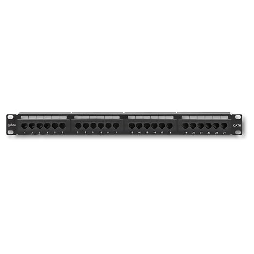 MANHATTAN 24-Port Network Patch Panel Cat-6 – 1U UL Listed by ManhattanProducts