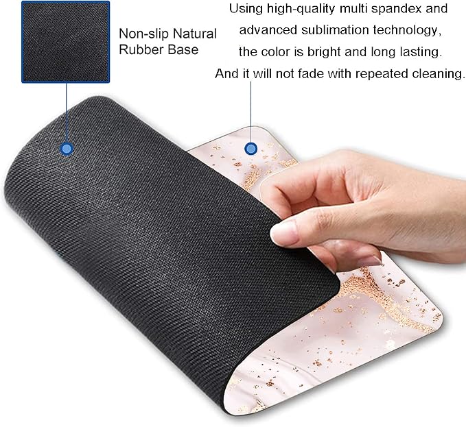 Mouse Pad Marble, Washable Square Cloth Mousepad - Image 2