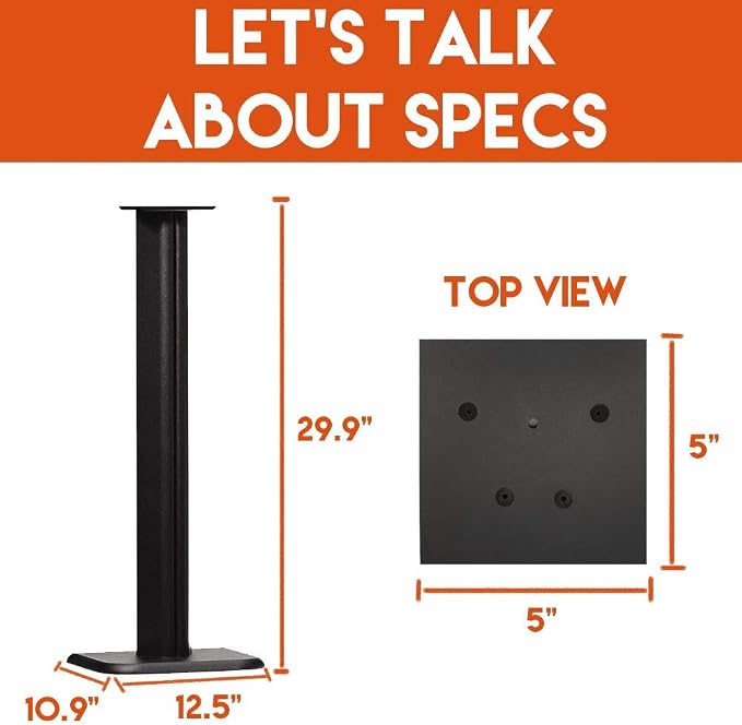 ECHOGEAR Universal Floor Speaker Stands - Image 9