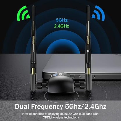 WiFi Adapter for Desktop PC：USB 3.0 AX1800 WiFi 6 Dongle 5Ghz/2.4Ghz Dual Band - Image 7