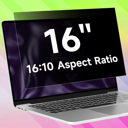 16 Inch 16:10 Laptop Privacy Screen Filter, Anti Blue Light Glare & Anti by ANTOGOOV