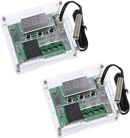 HiLetgo 2pcs W1209 with Case 12V DC Digital Temperature Controller Board Micro by HiLetgo