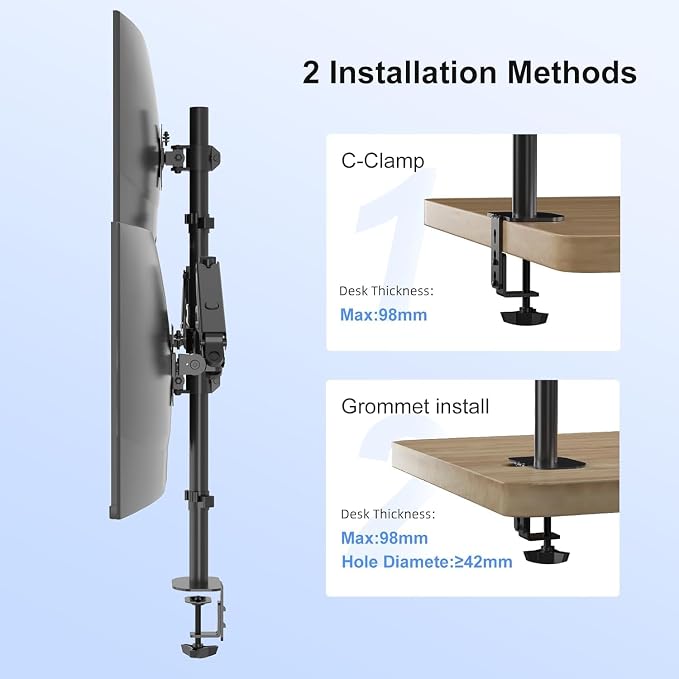 Pholiten Quad 4 Monitor Arm Desk Mount - Image 6