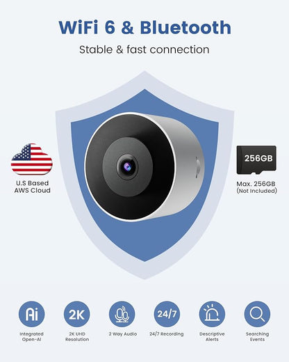 2K Window Camera, WiFi 6 Indoor Camera - Image 2