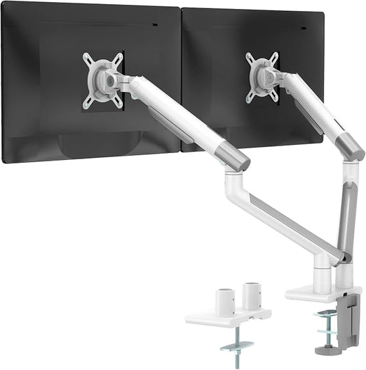 WALI Dual Monitor Stand White Monitor Arms by WALI