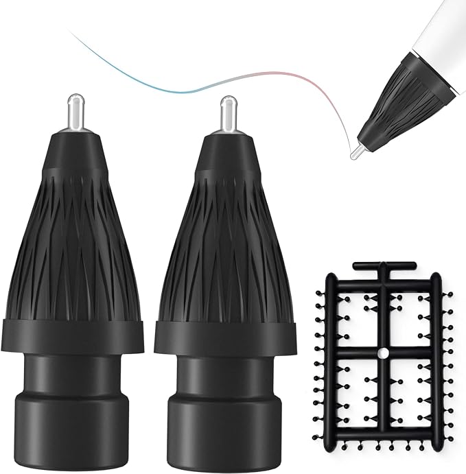 Upgraded Pencil Tips fits for Apple 2nd 1st Gen USB-C iPad Pro Pencil, No Wear by REEYEAR
