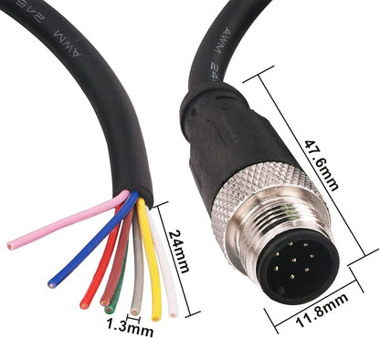 M12 Sensor Connector Aviation Cable - Image 3