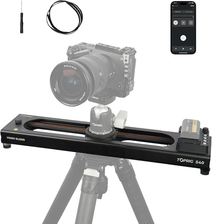 Accsoon Toprig 16inch/40cm Motorized Camera Slider, Button/APP Control Dolly by toprig