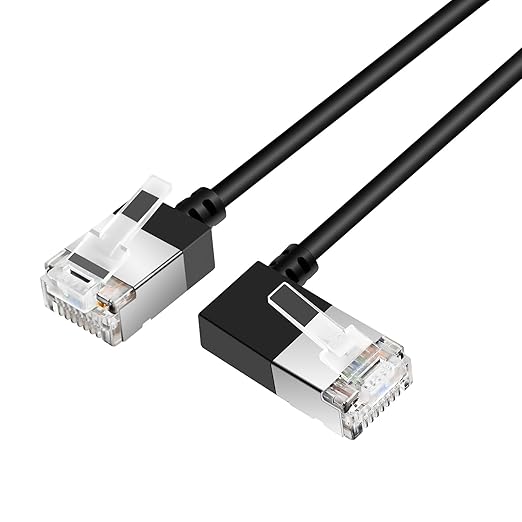 Flexible Cat 6 Ethernet Cable 90° Right Angled 3.3 Feet, Ultra Thin & Slim Rj45 - Image 3