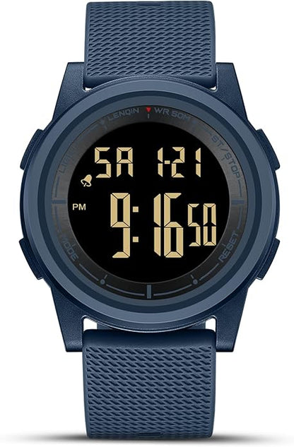 HANPOSH Mens Digital Watch Ultra Thin Minimalist Sports Waterproof Outdoor LED by BIDENWATCHESUS