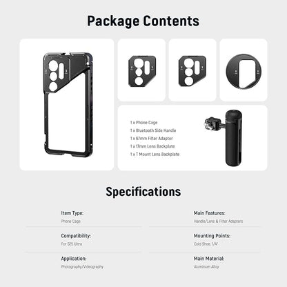 NEEWER S25 Ultra Phone Cage, PA082 Mobile Video Rig Phone Stabilizer - Image 8