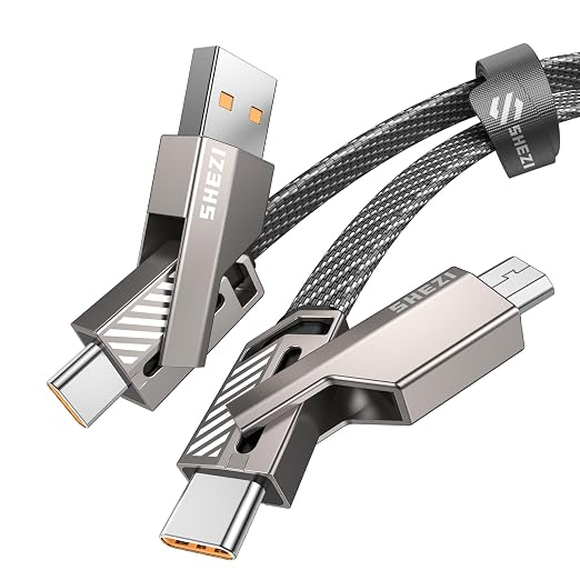 【One is Enough】 4-in-1 USB C to Micro Cable, High-Speed Charging & Fast Data by Jixivor