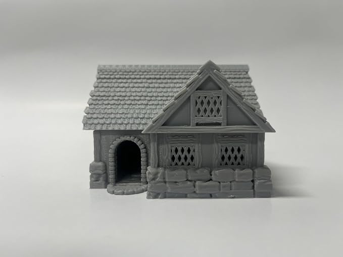 Paintable Tabletop Miniature Little Town Building Terrains Compatible - 18mm - Image 4