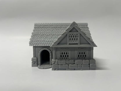 Paintable Tabletop Miniature Little Town Building Terrains Compatible - 18mm - Image 4
