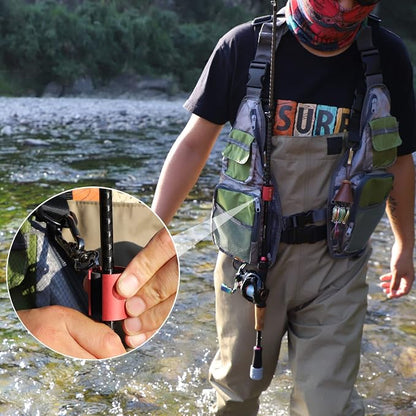 Dovesun Creek Rod Clips Wearable Fishing Rod Holder Clip Fly Fishing Pole - Image 5