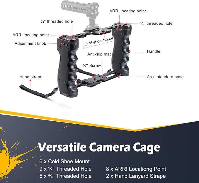Zeadio Camera Video Rig Cage, Filmmaking Movie Making Rig - Image 6