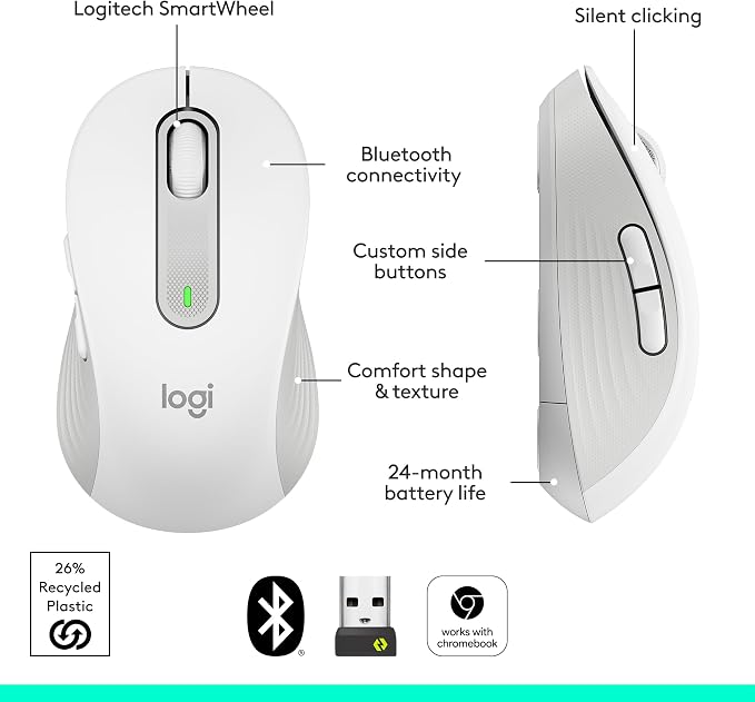 Logitech Wireless Mouse Signature M650 L Full Size - Image 7