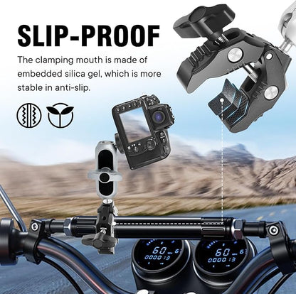 Aluminum Alloy Camera Mounts Clamp Mount Bicycle Handlebar Adapter Mount - Image 4