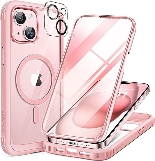 Miracase Magnetic for iPhone 15 Plus Case 6.7'' Full-Body Military Drop Proof by Miracase
