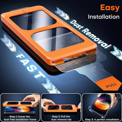 TOCOL for iPhone 16 Privacy Screen Protector True 25°Anti Spy 9H+ Hardness - Image 3