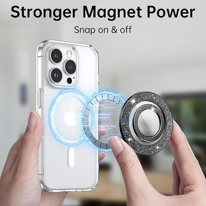 Syncwire Magnetic Phone Grip for MagSafe, Sparkle Phone Ring Holder, Rotatable - Image 5
