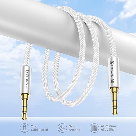 SYNCWIRE 3.5mm Nylon Braided Aux Cable, Audio Auxiliary Input Adapter Male to - Image 7