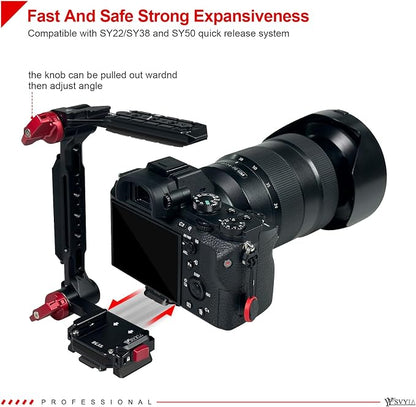 SY38 Camera Quick Release Foldable Half Cage, Camera Cage Compatible - Image 2