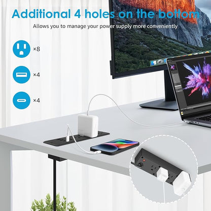 HHSOET 16 in 1 Recessed Power Strip Flat Plug, 45W Fast Charging Furniture - Image 5