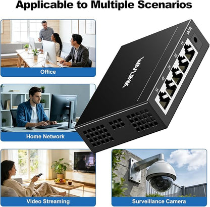 WAVLINK 5-Port Gigabit Ethernet Unmanaged Switch, Home Network Hub, Office - Image 6