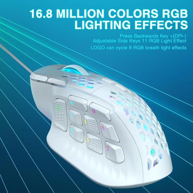SOLAKAKA SM809 MMO Gaming Mouse Wired RGB - Image 8